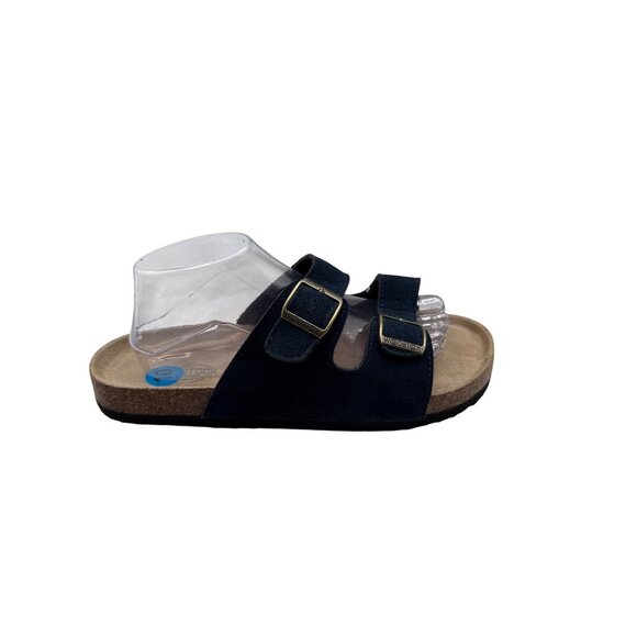 Woodstock Size 10 Adjustable Strappy  Sandals Cork Footbed  Brass Buckles - Picture 4 of 8